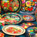 St Andrew's Church and Flea Market, Andriyivsky uzviz (St Andrew's Descent), Kyiv (Kiev)