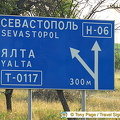 Road sign for Sevastopol