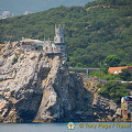 Yalta - Ukraine (3352 visits) Water view of Swallow's Nest from our river boat. Yalta - Ukraine