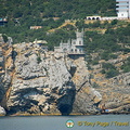 Yalta - Ukraine (3365 visits) Water view of Swallow's Nest from our river boat Yalta - Ukraine