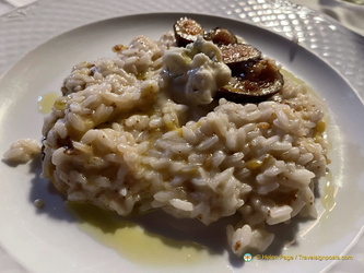 Rissotto with grilled figs