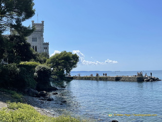 Castello di Miramare sea view