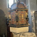 Baptismal font with cover