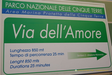 Direction to Via dell'Amore