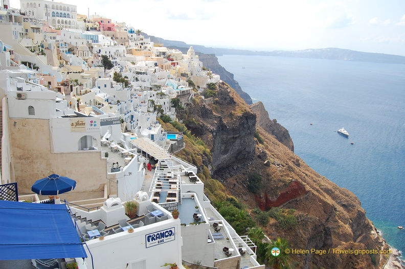 Fira magical views (1128 visits) Magical Fira views from its caldera cliffs Fira magical views