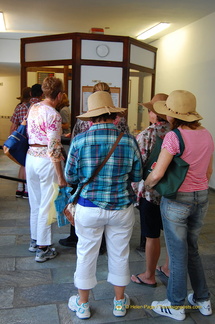 Buying tickets for the Santorini Cable Car