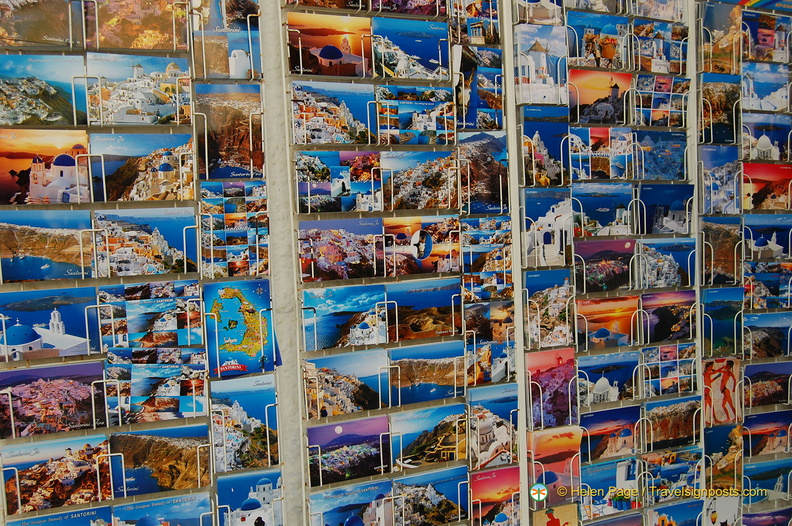 Beautiful Santorini postcards