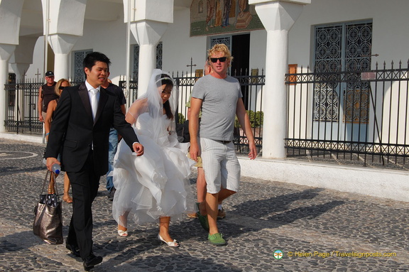 Getting married in Santorini
