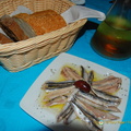 Anchovies and bread