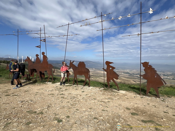 Arriving at Alto del Perdon