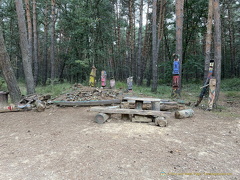 Unusual artwork in the woods