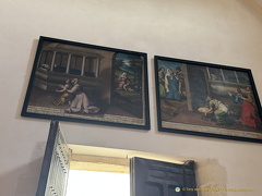 Pictures depicting miracles of the Saint