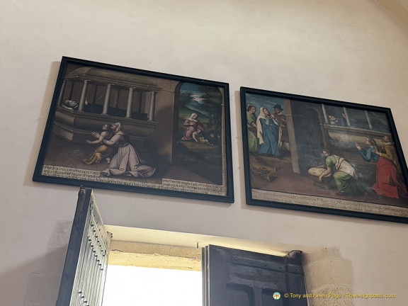 Pictures depicting miracles of the Saint