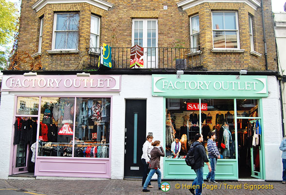 Factory outlets in Portobello Road - yay!