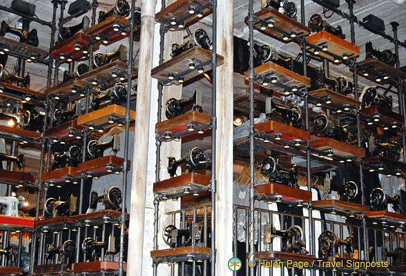 Singer machines as shop decoration