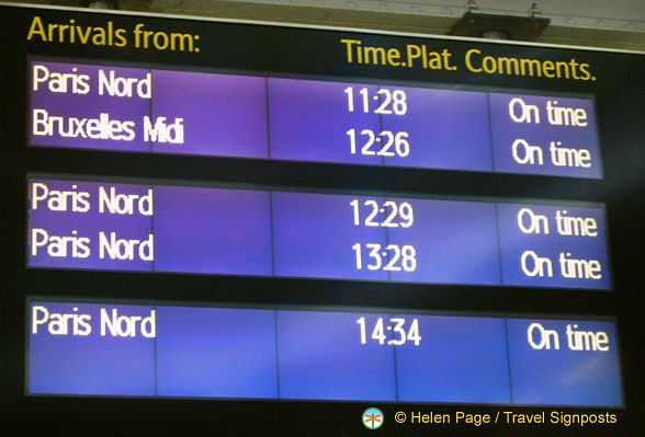 Arrivals board