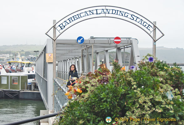 Boarding our Plymouth Harbour cruise from the Barbican Landing Stage