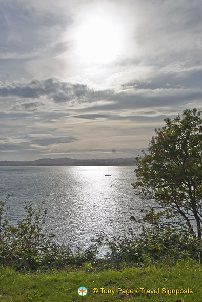 A beautiful sunset over Torbay harbour