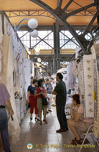 Upper floor of the Great Market hall has plenty of embroideries