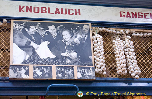 We met the owner of the stall, who's a little greyer, but still resembles the photograph