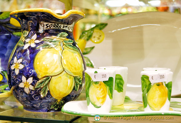 Typical Sorrento-style pottery