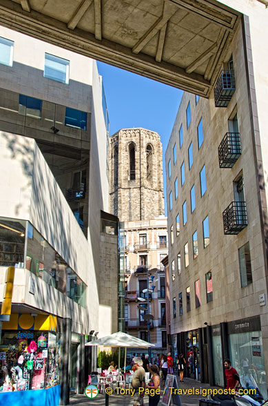 View of Basilica Santa Maria del Pi tower