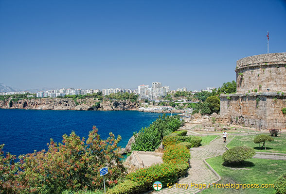 View of Hidirlik Tower and the coast