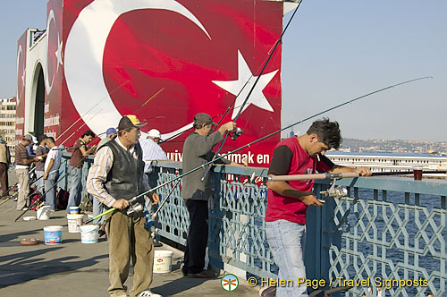 Waterfront and Galata Bridge, Golden Horn, Istanbul, Turkey