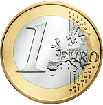 1 euro coin (front)