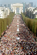 Paris Marathon on the Champs Elysees