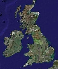 UK satellite map